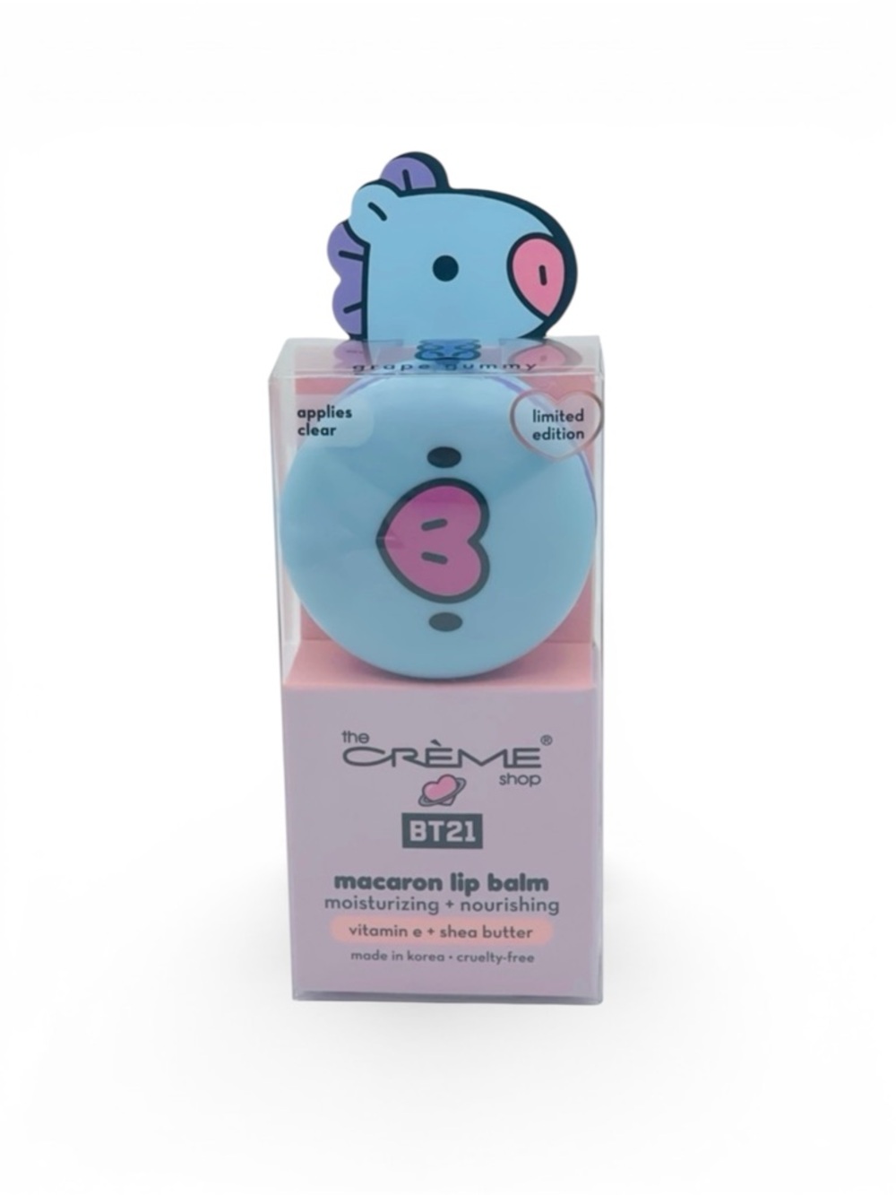THE CRÈME SHOP BT21 Macaron Lip Balm - Gummy Grape (Limited Edition)